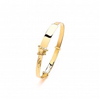 Expandable 9ct Childrens' CZ Bangle