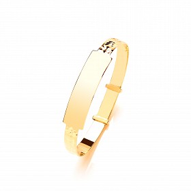 9ct Gold Children's Expandable ID Engraved Bangle