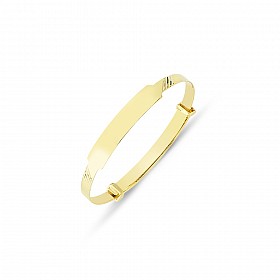 9ct Gold Children's Expandable ID Engraved Bangle