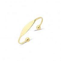 9ct Yellow Gold ID Toque Baby Bangle