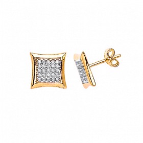 9ct Gold Stud Earring with Cubic Zirconia