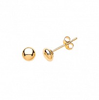 9ct Gold Dome Stud Earrings