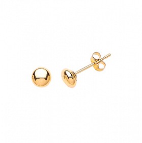 9ct Gold Dome Stud Earrings
