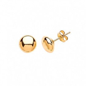 9ct Gold Dome Stud Earrings