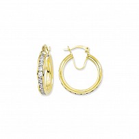 9ct Gold Hoop Earrings 20mm