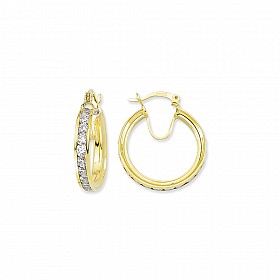 9ct Gold Hoop Earrings 20mm