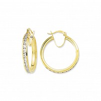 9ct Gold Hoop Earrings 28.5mm