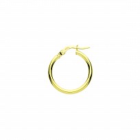 9ct Gold 15mm Hoop Earrings