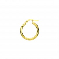9ct Gold 15mm Twist Hoop Earrings