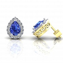 9CT CZSapphire Earrings