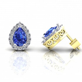 9CT CZSapphire Earrings