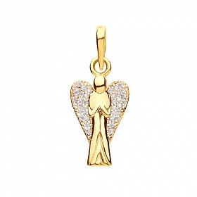9ct Gold CZ Virgin Mary Pendant