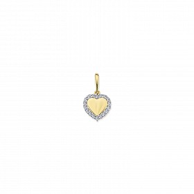 9ct Gold CZ Heart Pendant
