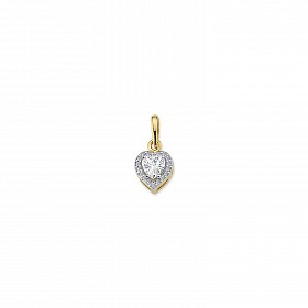 9ct Gold CZ Heart Pendant
