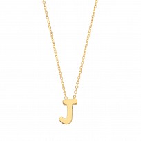 9ct Gold Plain Initial 'K' Pendant With Fine 17
