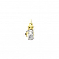 9ct Gold CZ Boxing Glove Pendant