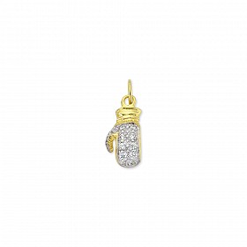 9ct Gold CZ Boxing Glove Pendant