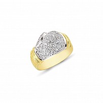 9ct Gold with CZ Stones Boxing Glove Gents Ring