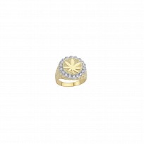 9ct Gold Gents Leaf Ring