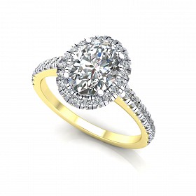 9ct Y/G  Rhodium Plated White Cubic Zirconia Ring