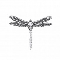 925 Sterling Silver CZ Dragonfly Brooch