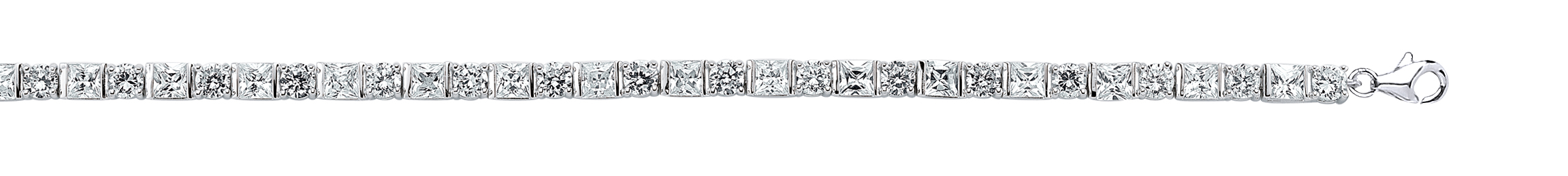 925 Sterling Silver Cubic Zirconia Tennis Bracelet