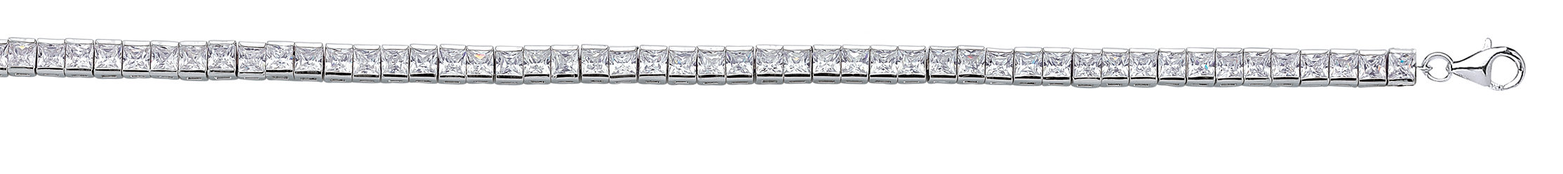 925 Sterling Silver Cubic Zirconia Channel Set Tennis Bracelet