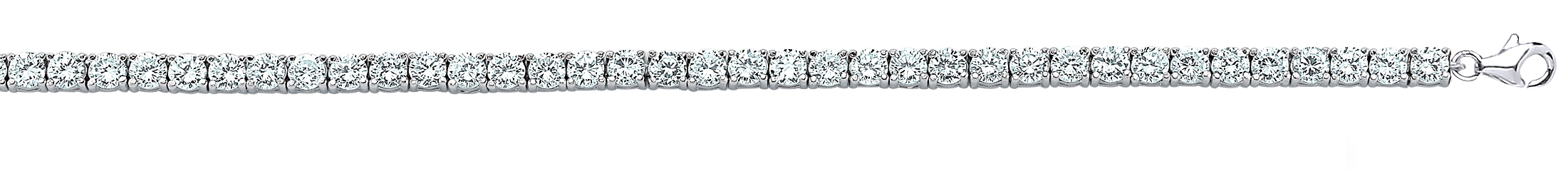 925 Sterling Silver Cubic Zirconia Claw Set Tennis Bracelet