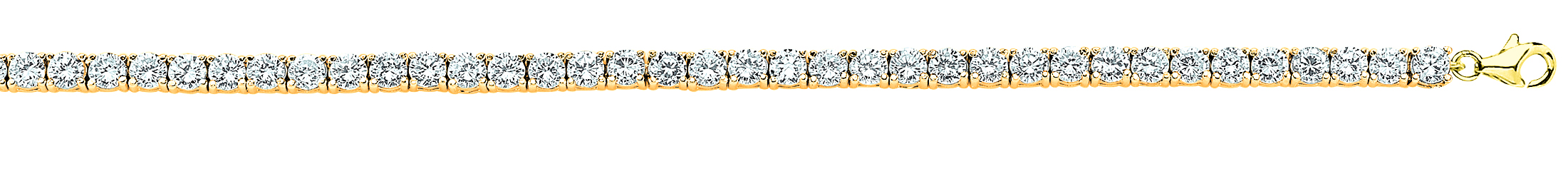 925 Sterling Silver Cubic Zirconia gold plate Claw Set Tennis Bracelet