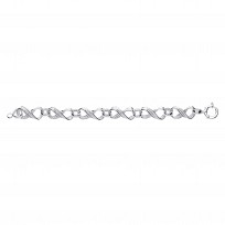 925 Sterling Silver Ladies Fancy Link Bracelet