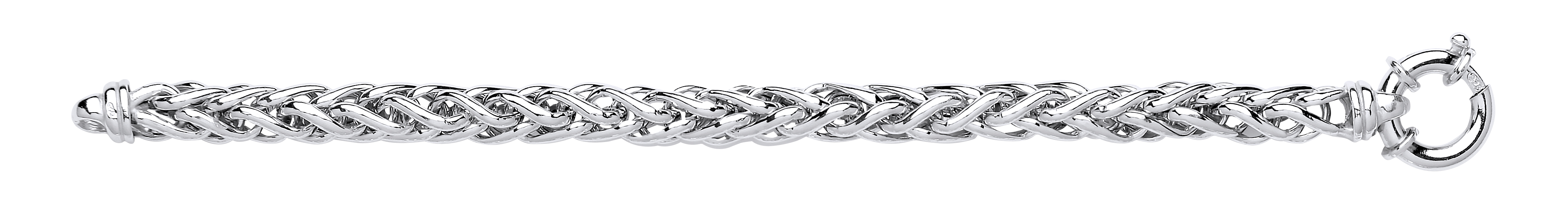 925 Sterling Silver Ladies Fancy Spiga Bracelet