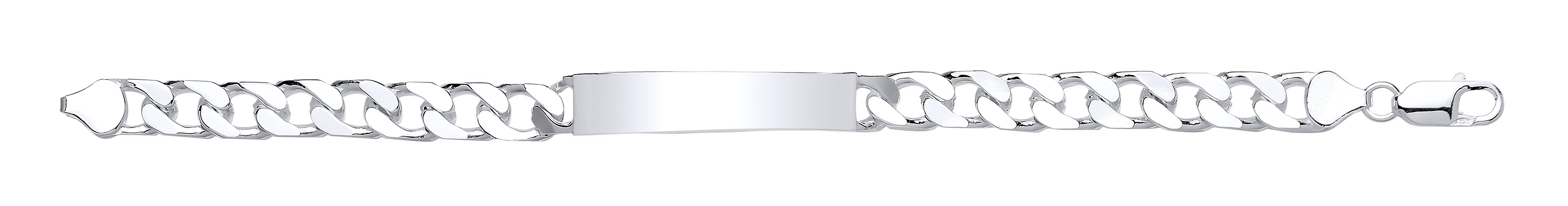 925 Sterling Silver Ladies Curb ID Bracelet