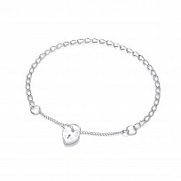 Anti Tarnish Charm Padlock Bracelet