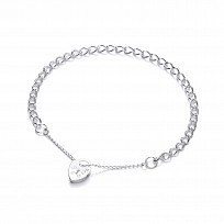 Anti Tarnish Charm Padlock Bracelet