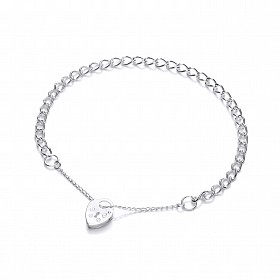 Anti Tarnish Charm Padlock Bracelet