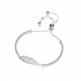 Dilver Leaf Adjustable Bead Bracelet