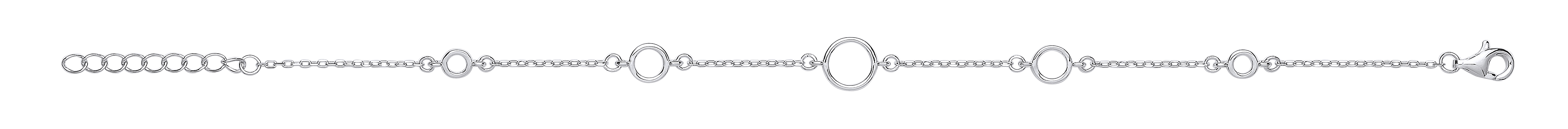 Silver Cutout Circles Bracelet