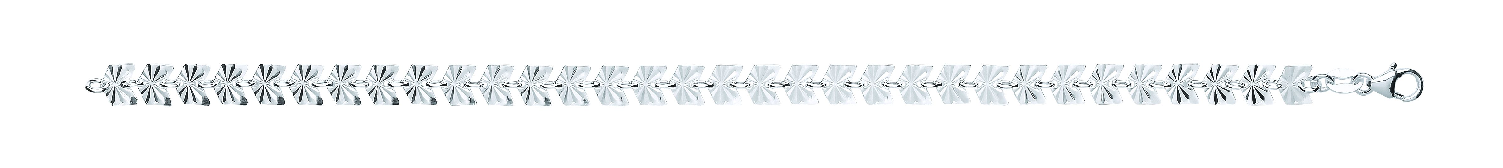 925 Sterling Silver Diamond Cut Fancy Bracelet