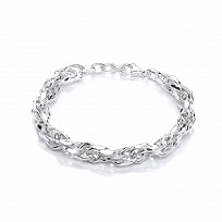 925 Sterling Silver Ladies Rope Bracelet