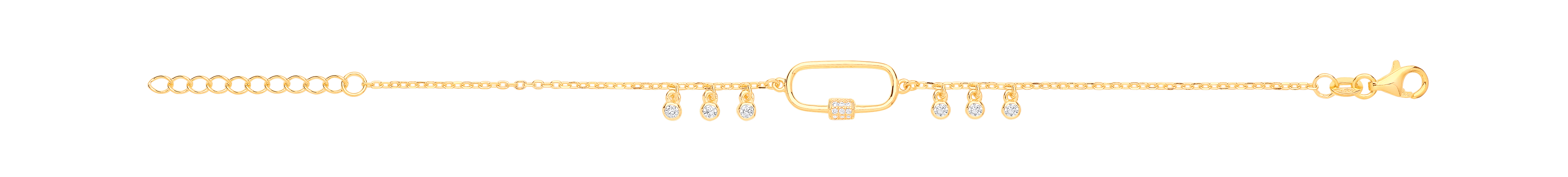 Gold Plated Fancy CZ Bracelet