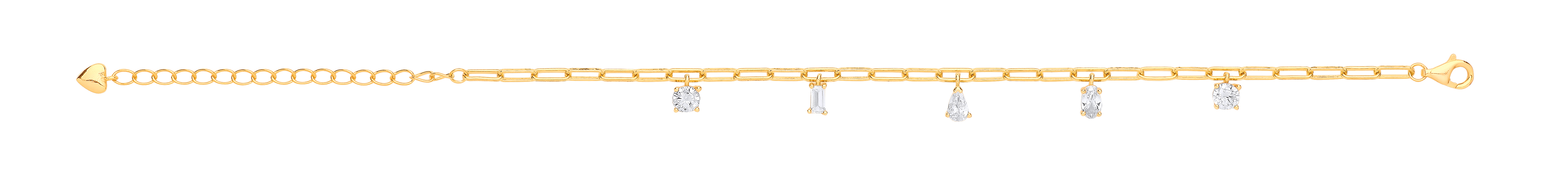 Gold Plated CZ Fancy Bracelet