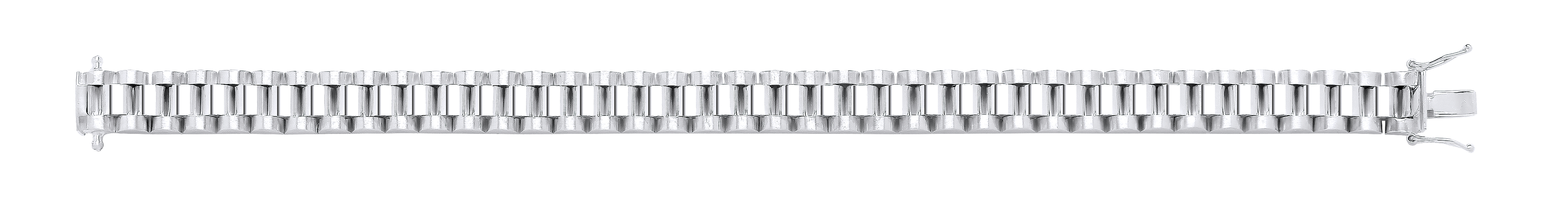 Silver Gents Matte Finish Watch Strap Bracelet