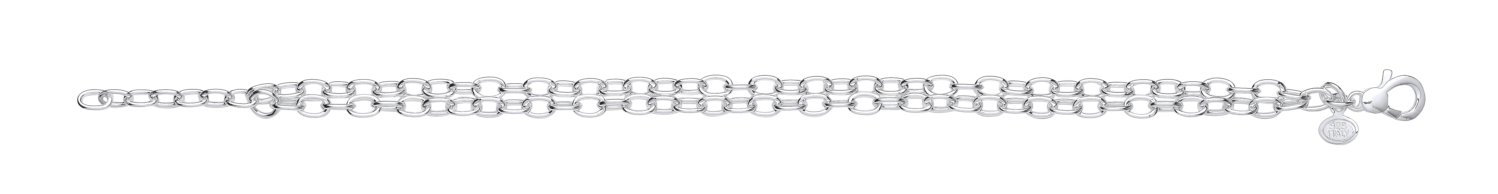 Silver Double Cable Link 7.5