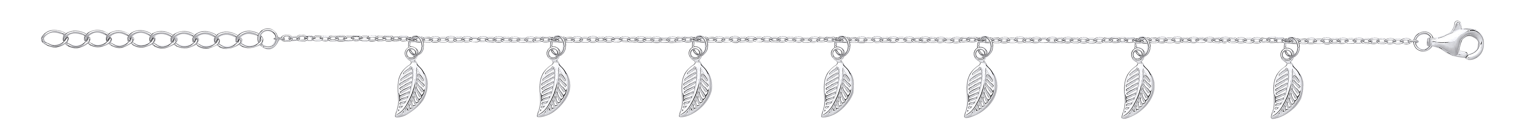 Silver Leaf Charm Bracelet