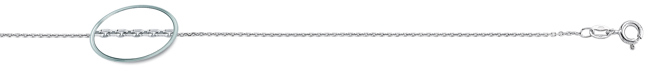 925 Sterling Silver Rhodium Plated 18