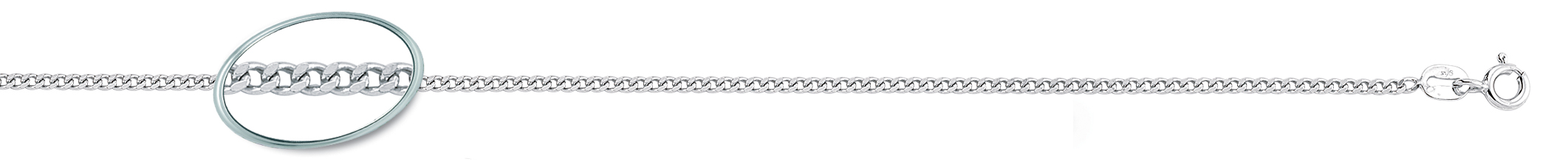 925 Sterling Silver Rhodium Plated 20