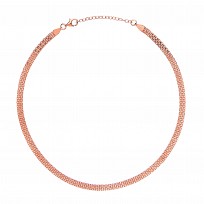 925 Sterling Silver Bismark Collarette Rose Gold Plate