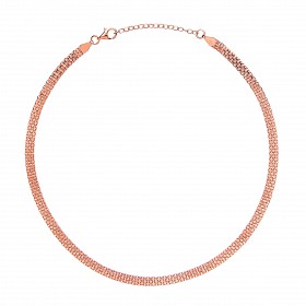 925 Sterling Silver Bismark Collarette Rose Gold Plate