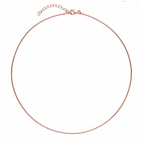 925 Sterling Silver Omega 120 Collarette Rose Gold Plate