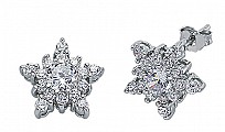 925 Sterling Silver Cubic Zirconia Star Studs